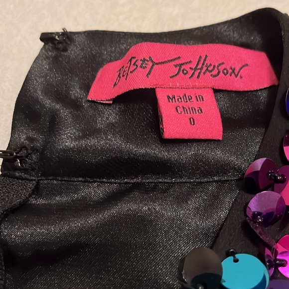 Betsey Johnson Silk Sequined and Beaded Dress 0 - Picture 3 of 16